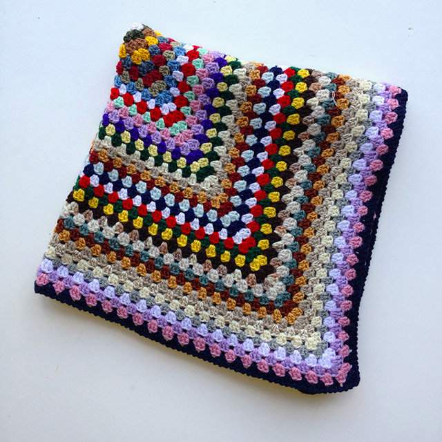 BLANKET (Throw), Crochet 1970s Multicolour Small